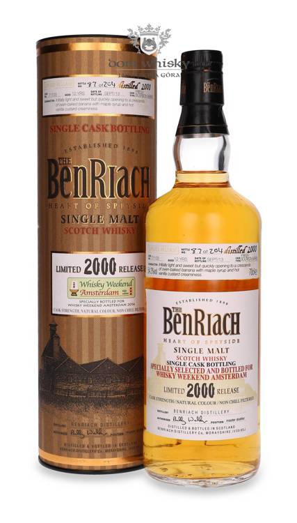 BenRiach 12-letni (D.2000, B.2013) Bourbon Barrel / 54,3%/ 0,7l