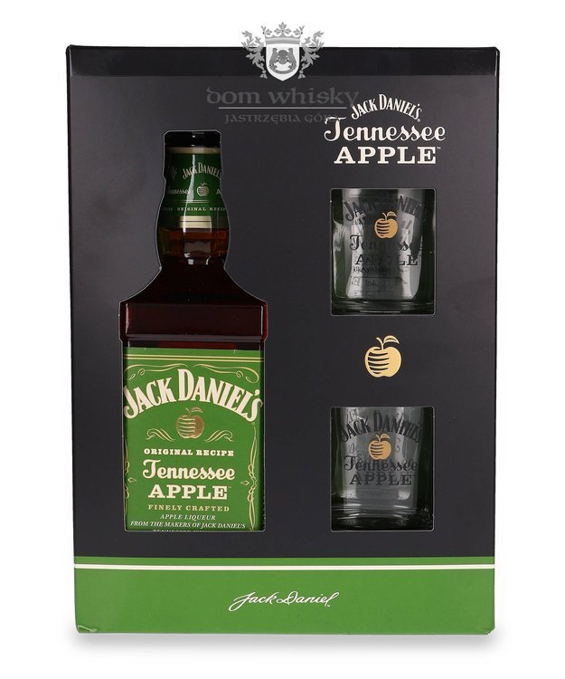 Jack Daniel’s Tennessee Apple + 2 szklanki / 35%/ 0,7l