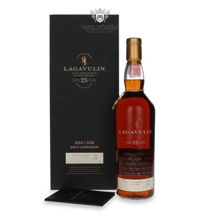 Lagavulin 25-letni, 200th Anniversary (Bottled 2016) /51,7%/0,7l