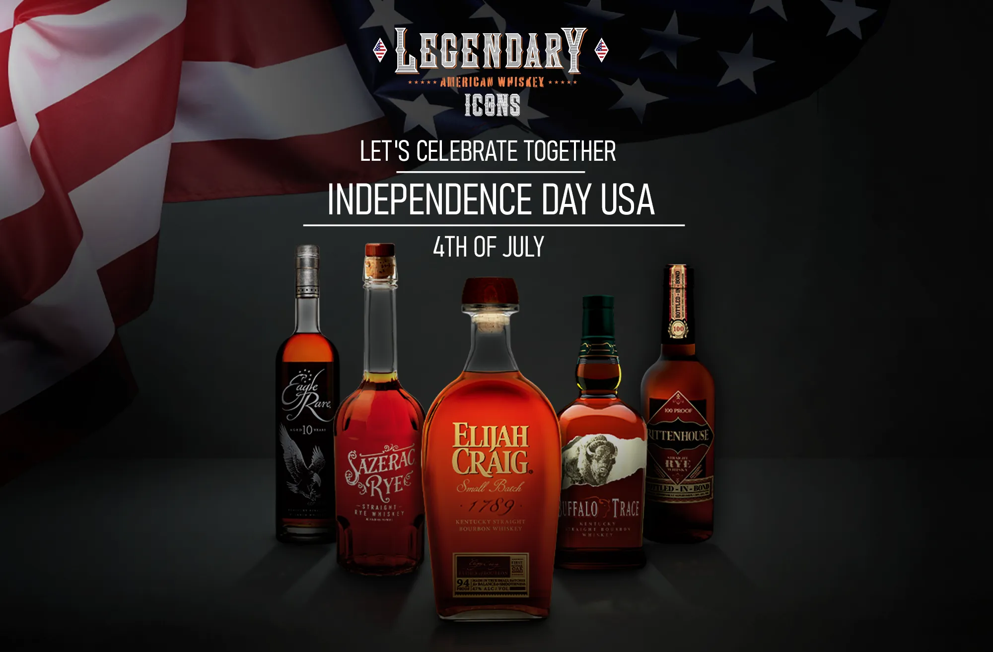 Promotional banner for American Icon - Dom Whisky