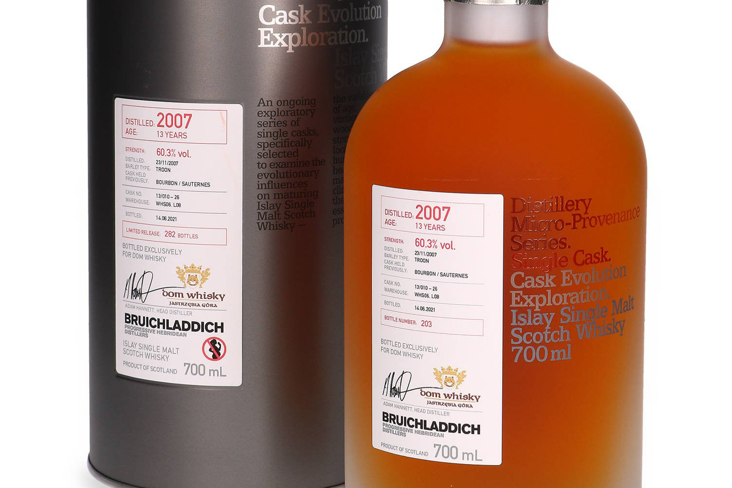 Bruichladdich 2007 Micro-Provenance dla Domu Whisky