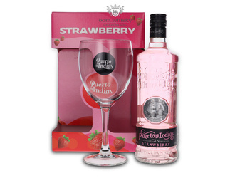 Puerto de Indias Strawberry Premium Gin with glass / 37.5% / 0.7l