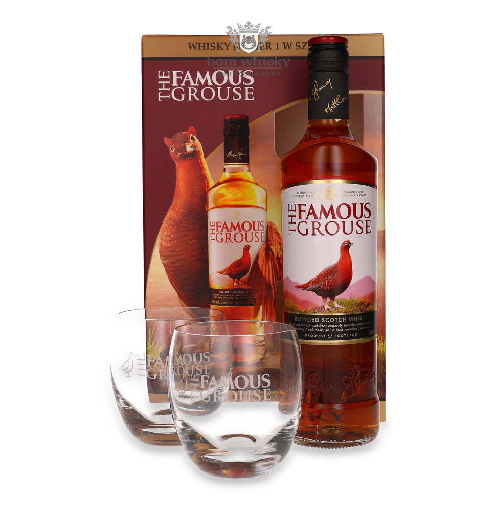 Famous Grouse Blended Scotch Whiskey + 2 glasses / 40% / 0.7l