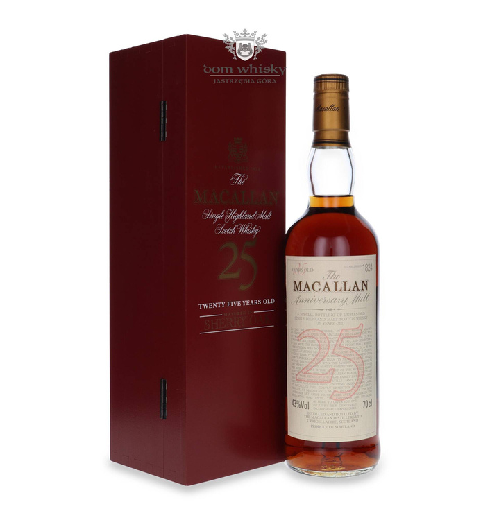 Macallan 25-letni Anniversary Malt Matured in Sherry Oak / 43%/ 0,7l                                        