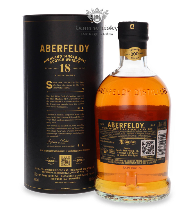 Aberfeldy 18-letni Finished in Sangiovese Red Wine Casks / 46% / 0,7l