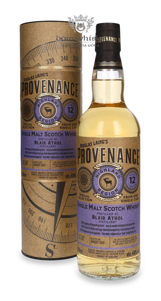 Blair Athol 12-year-old (D.2007, B.2019) Douglas Laing's Provenance / 46%/ 0.7l