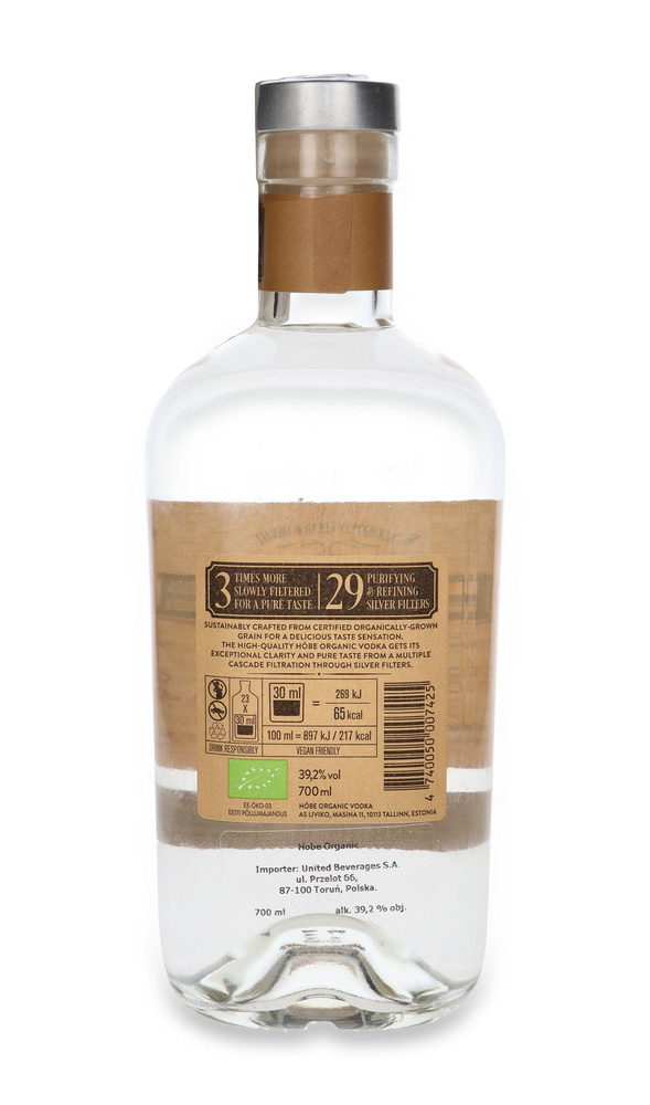 Wódka Hobe Organic Silver Vodka / 39,2% / 0,7l 