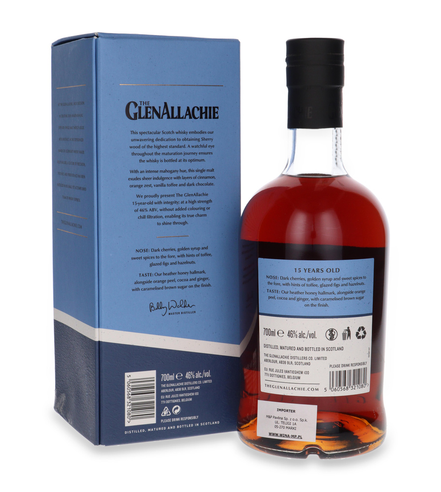 Glenallachie 15-letni /bez opakowania / 46% / 0,7l