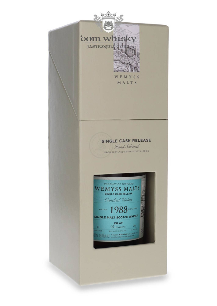 Bowmore 1988, 31-year-old Candied Violets, Wemyss Malts / 46%/ 0.7l