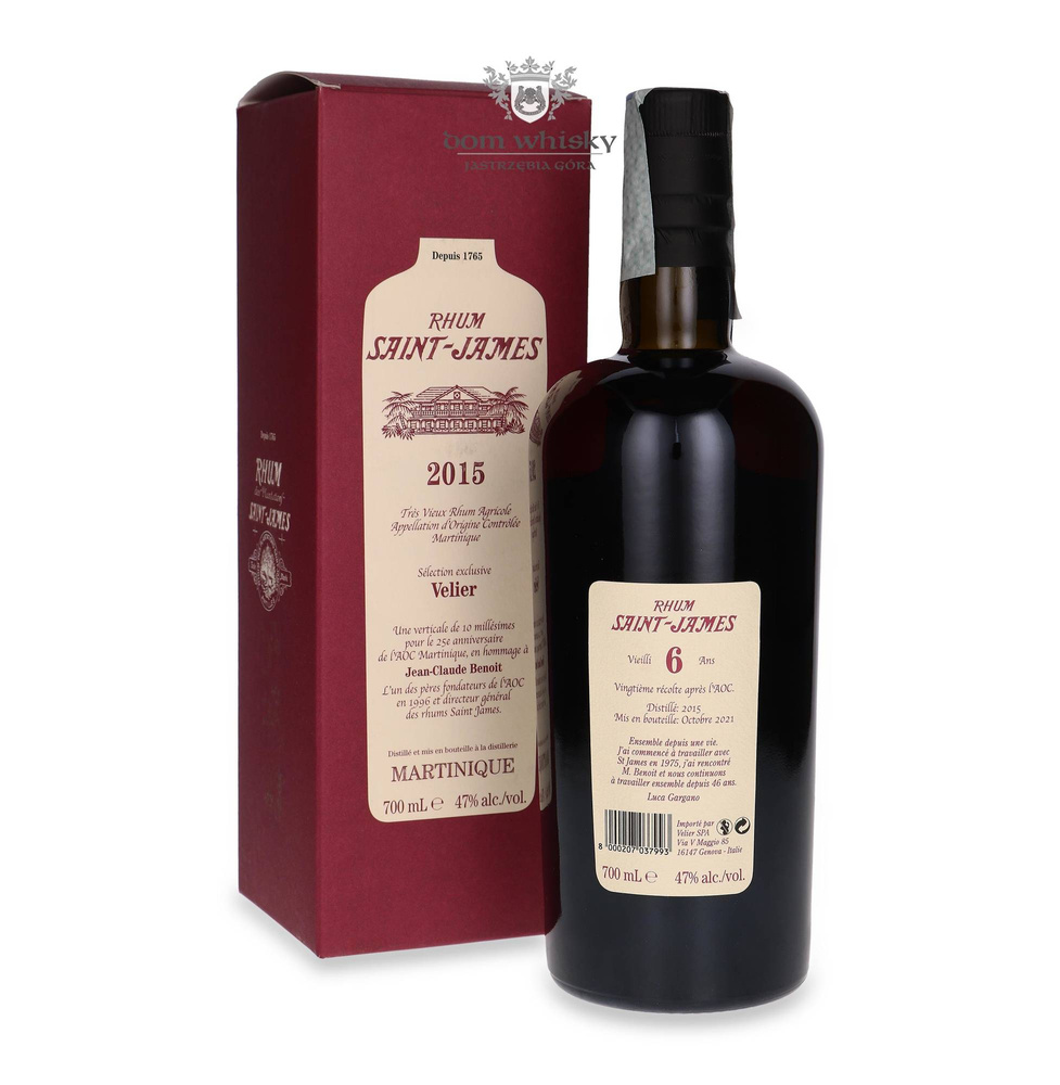 Rhum Saint James 2015 Tres Vieux Agricole Rum / 47% / 0.7l