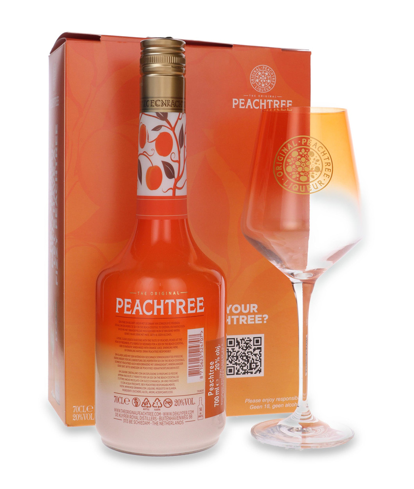 Original Peachtree Liqueur + kieliszek / 20% / 0,7l