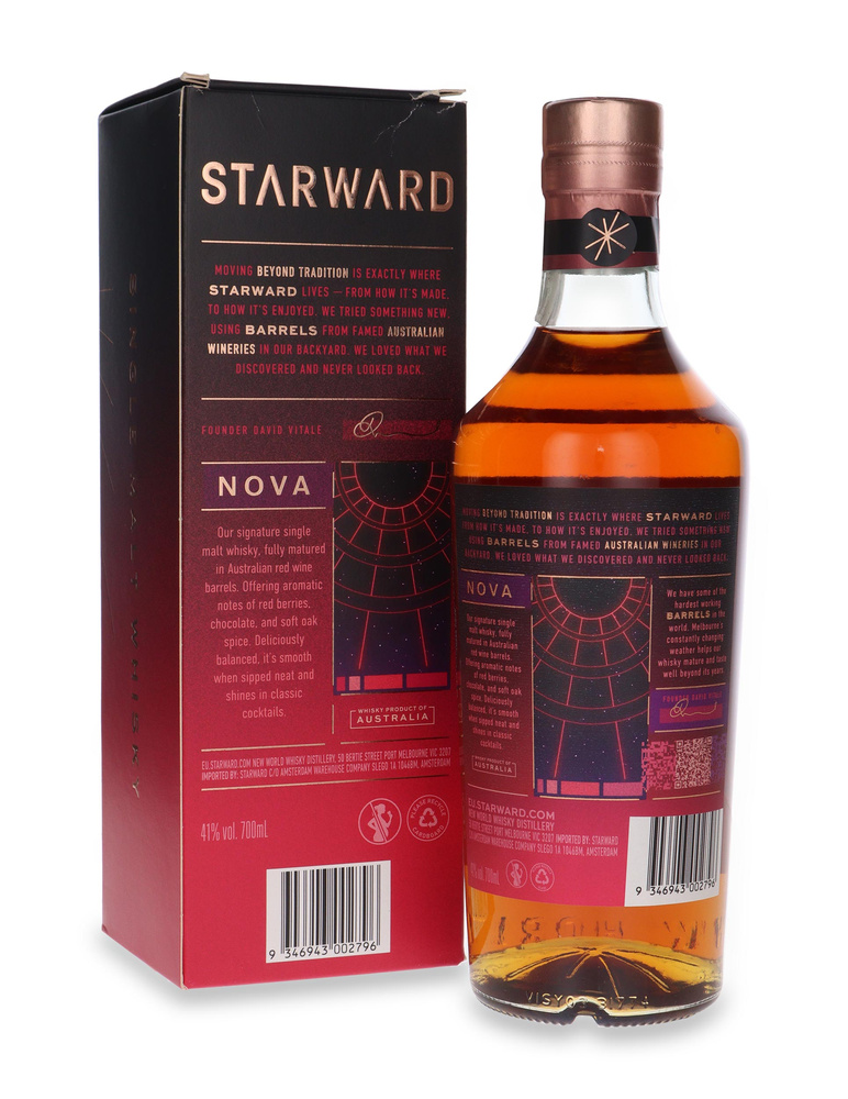 Starward Nova Matured In Red Wine Barrels /karton/ 41%/ 0,7l
