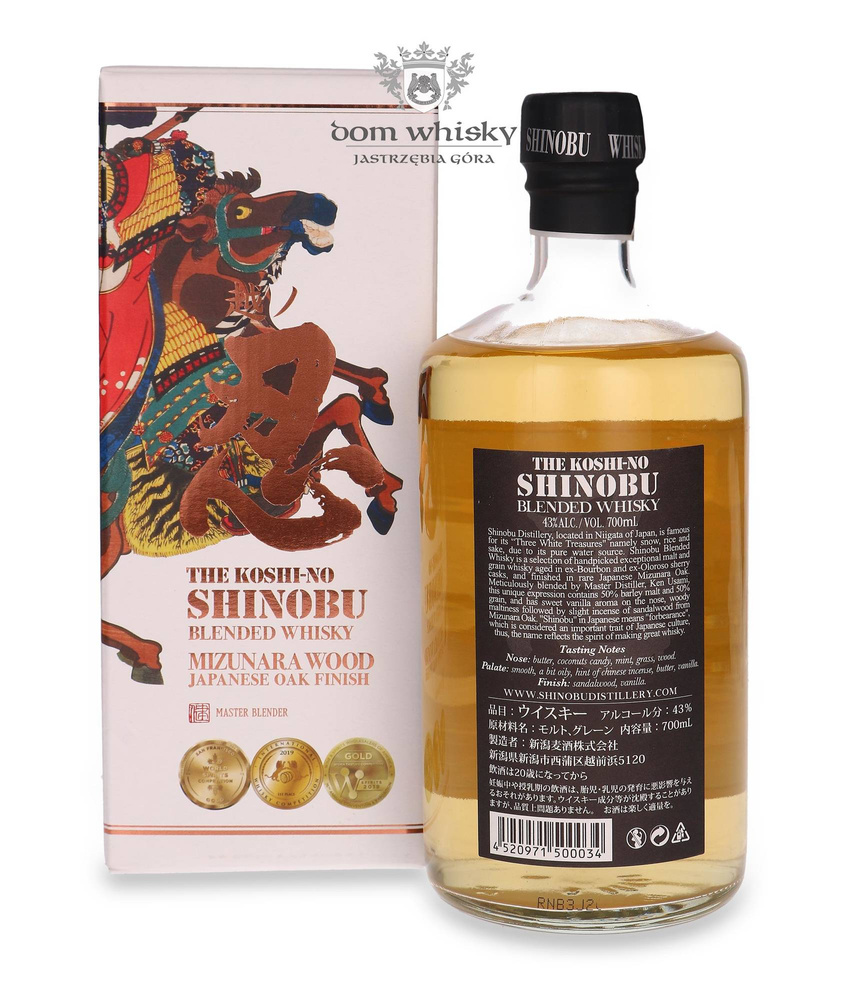 The Koshi-No Shinobu Blended Whiskey Mizunara Oak / 43%/ 0.7l