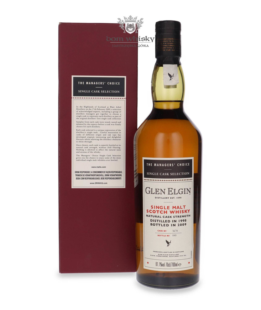 Glen Elgin 1998 (Bottled 2009) The Manager's Choice / 61.1%/ 0.7l