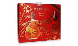 Cognac Meukow XO Chinese New Year 2022 + 2 glasses / 40% / 0.7l