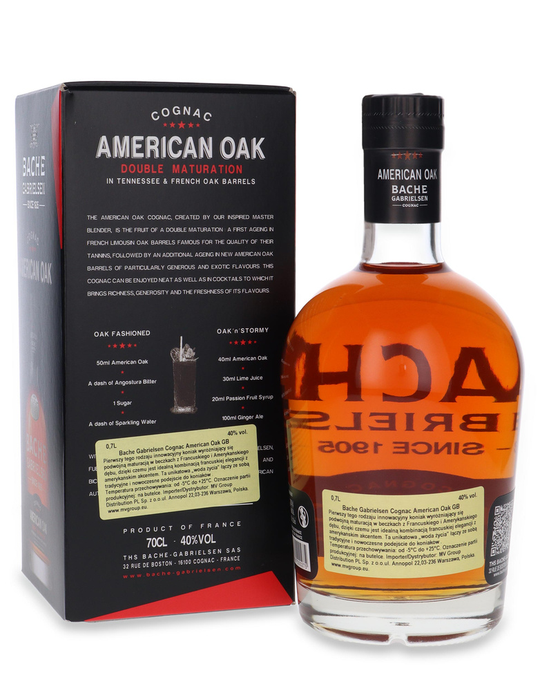 Cognac Bache Gabrielsen American Oak / 40% / 0,7l