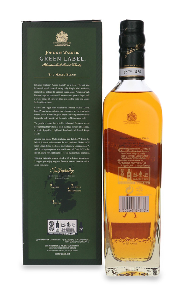 Johnnie Walker Green Label 15-year-old Blended Malt / 43% / 0.7l