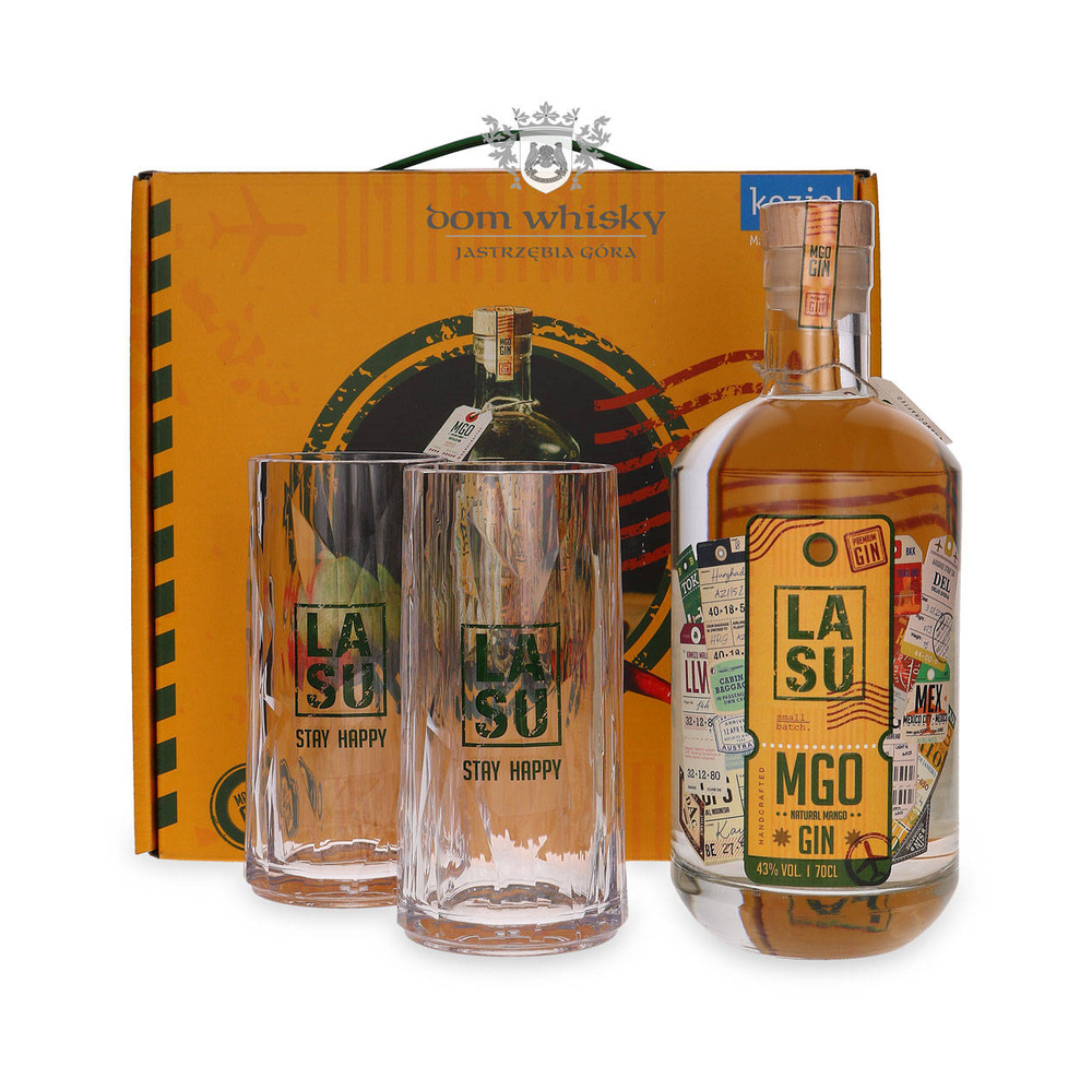 La Su Box Mango Gin+ glasses /43% / 0.7l