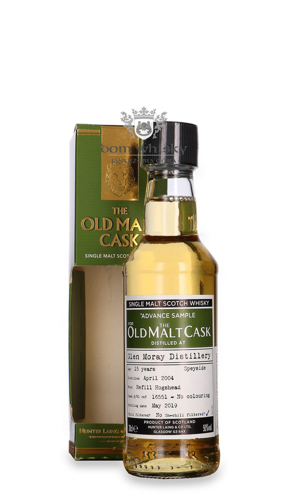 Glen Moray 15-letni (D.2004 B.2019) Old Malt Cask / 50% / 0,2l