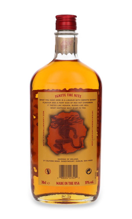 Fireball Cinnamon Whisky Liqueur / 33% / 0,7l