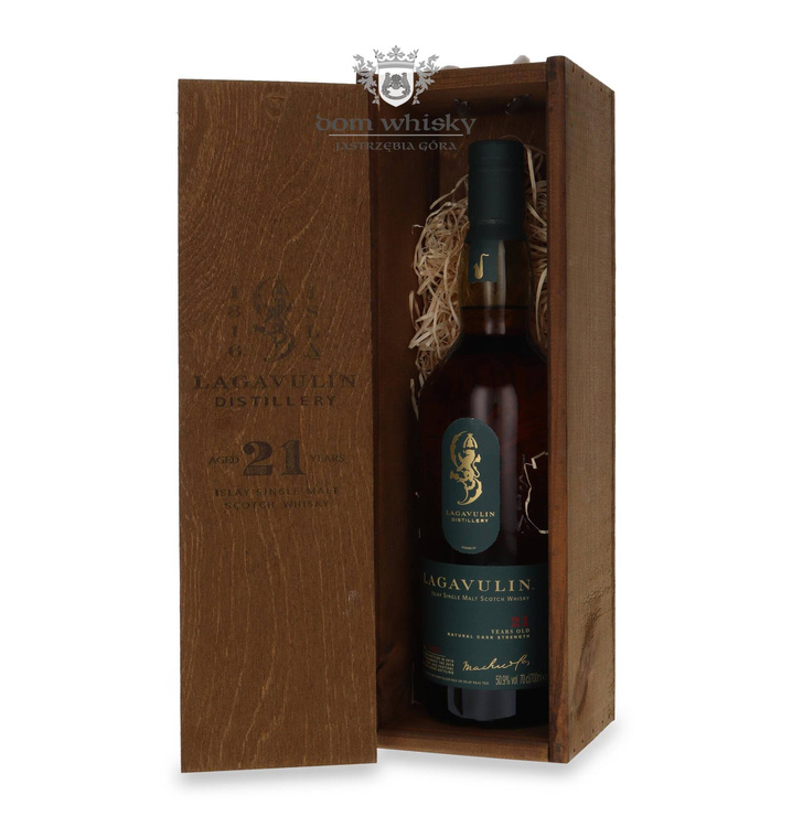 Lagavulin 21-letni (B.2019) Wooden Box / 50,9% / 0,7l