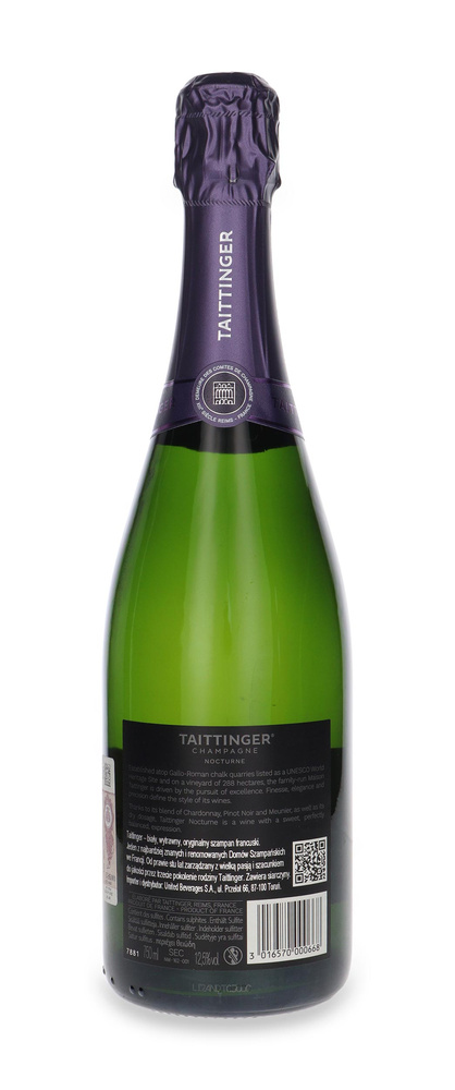 Szampan Taittinger Nocturne / 12,5% / 0,75l + pudełko