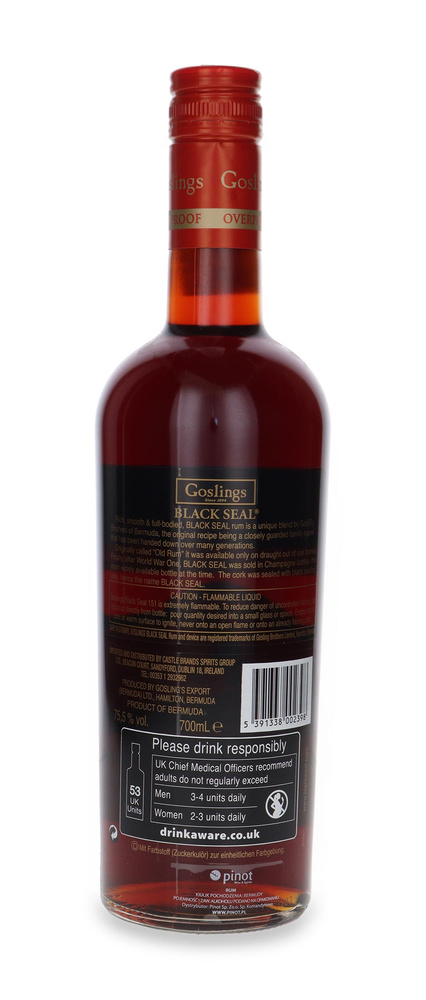 Gosling's Black Seal 151  Bermuda Black Rum / 75,5% / 0,7l