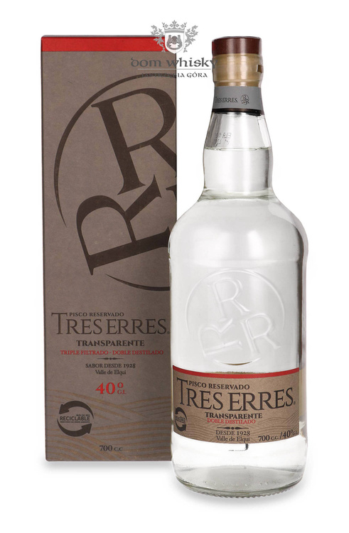 Pisco Reservado Tres Erres Transparente (Chile) / 40% / 0,7l