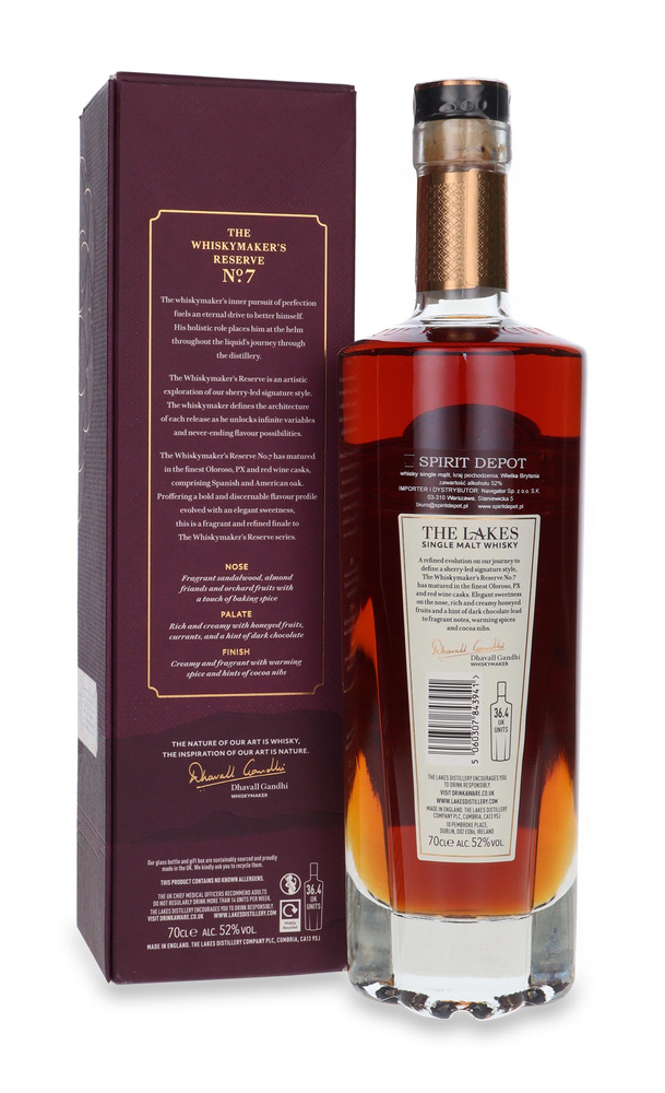 The Lakes Whiskymaker's Reserve No.7 / 52% 0,7l
