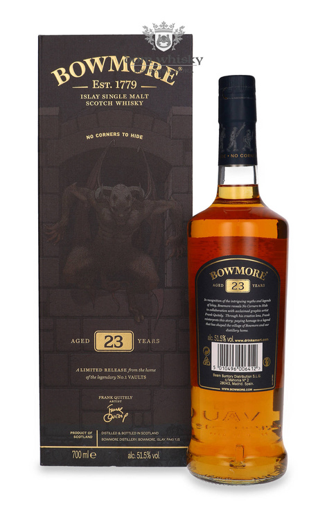 Bowmore No Corners to Hide 23-letni (Design by Frank Quitely) / 51,5% / 0,7l	