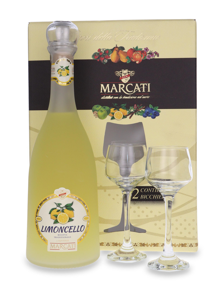 Marcati Limoncello Liqueur + kieliszek / 28% / 0,7l