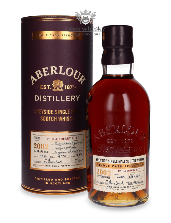 Aberlour 17-letni (D.2002, B.2020) 1st Fill Sherry Butt / 58,8%/ 0,7l			