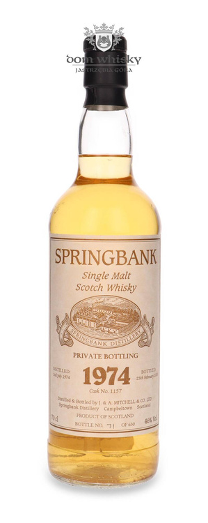 Springbank 1974 (Bottled 2003) Private Bottling Cask 1157, Bottle No. 71 / 46% / 0,7l