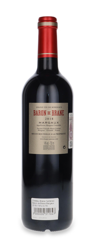 Château Brane-Cantenac Baron de Brane Margaux 2018 / 14% / 0.75 L