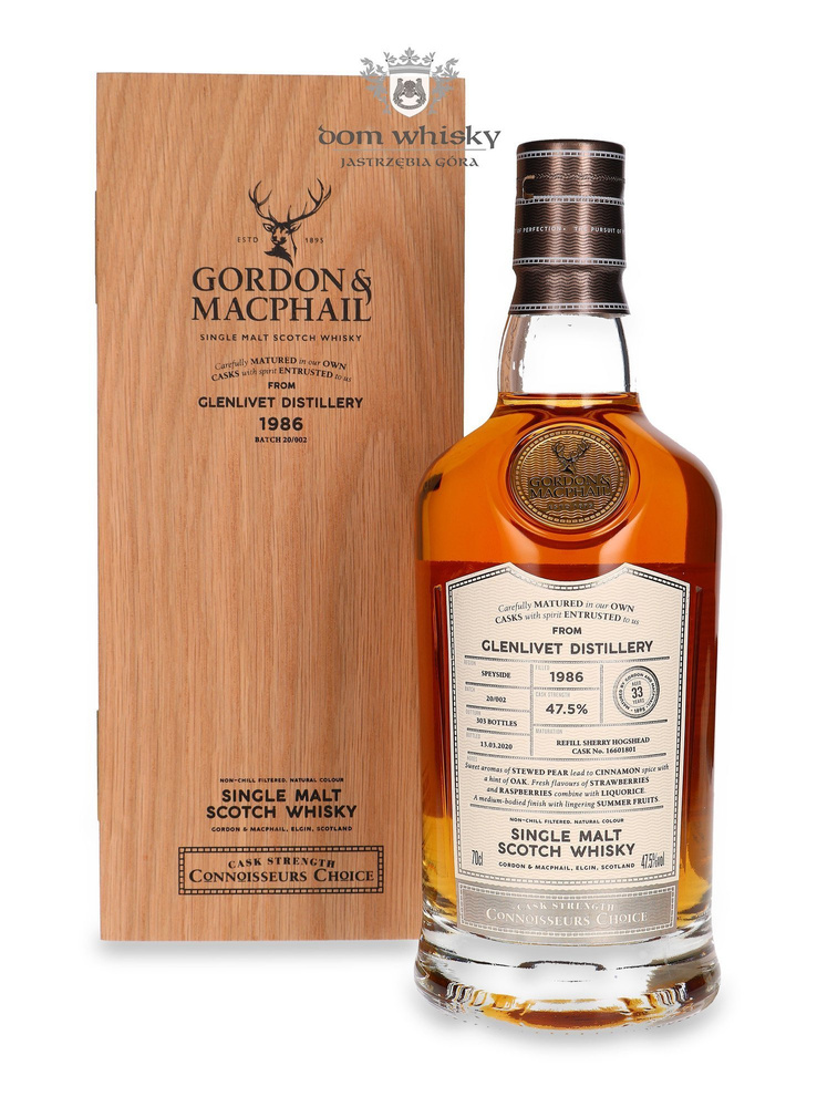 Glenlivet 33-year-old (D.1986, B.2020) Connoisseurs Choice / 47.5%/ 0.7l