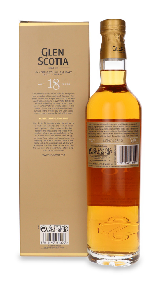 Glen Scotia 18-letnia Classic Malt / 46% / 0,7l