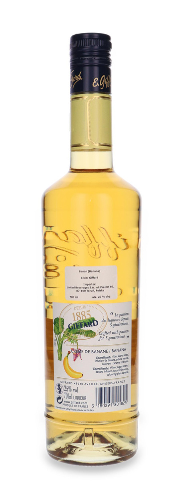 Giffard Crème Banane (Banana) bar liqueur /25%/0.7l