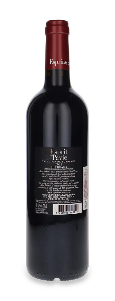 Chateau Pavie Esprit de Pavie Bordeaux 2018 /14,5% / 0,75l