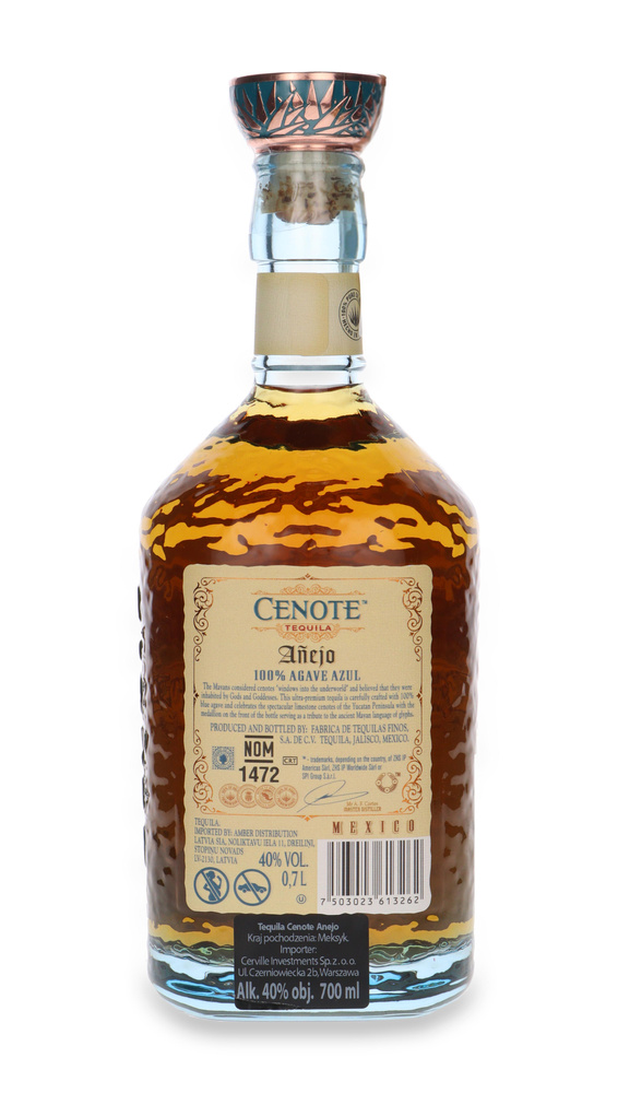 Tequila Cenote Anejo 100% Agave Azul / 40% / 0.7l