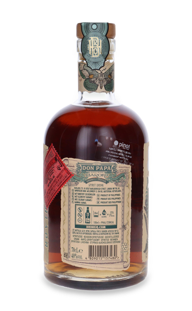 Don Papa Baroko Rum Philipines / 40% / 0,7l