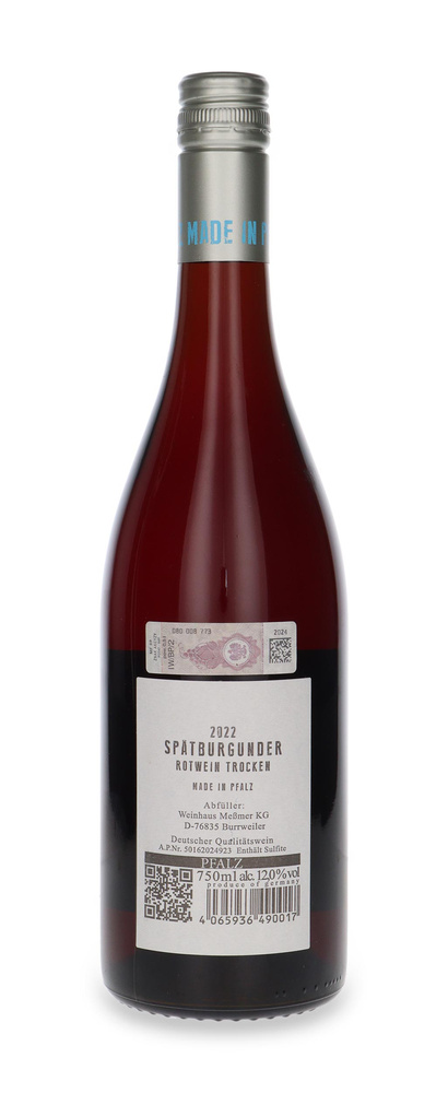 Weingut Messmer Made in Pfalz Spätburgunder 2022 / 12% / 0,75l