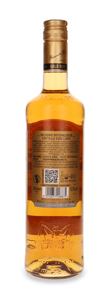 Bacardi Carta Oro / 37,5% / 0,7l