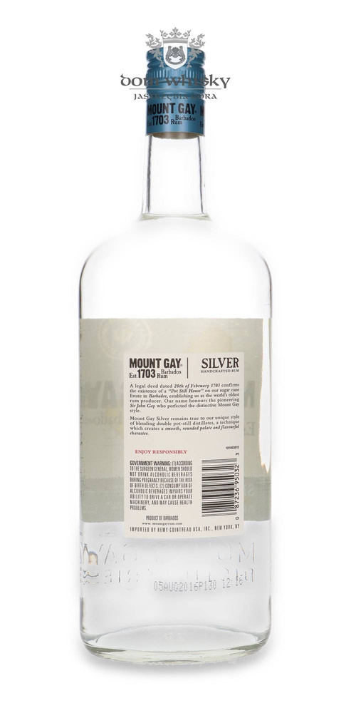 Mount Gay Silver Rum (Barbados) / 40% / 1,0l