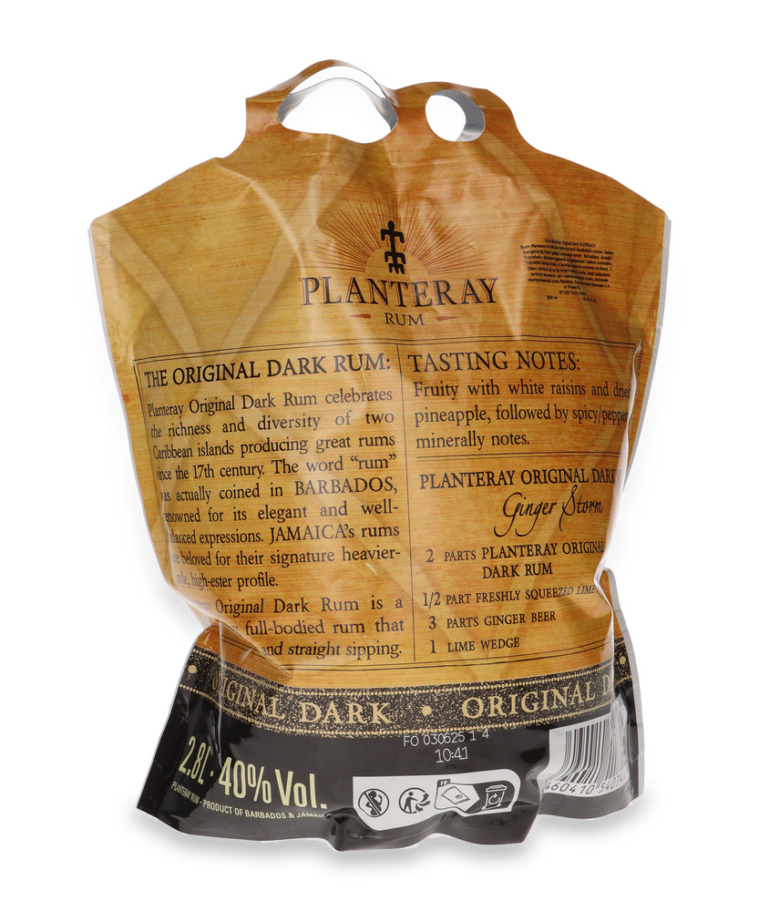 Rum Planteray Original Dark Ecopouch /40% / 2,8l