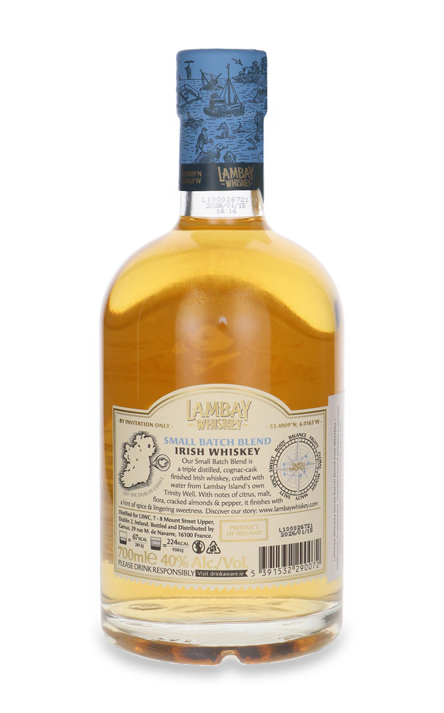 Lambay Small Batch Blend Finished in Cognac Casks / 40%/ 0,7l