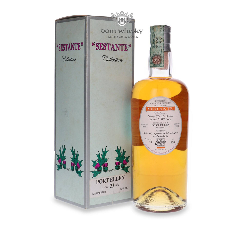 Port Ellen 21-year-old (D.1980, B.2001) Sestante Collection / 43%/ 0.7l
