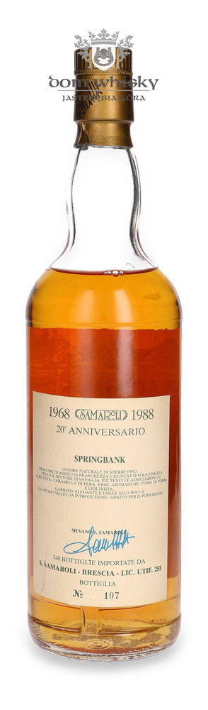 Springbank 1980 (Bottled 1988) Samaroli 20th Anniversary / 50% / 0.75l