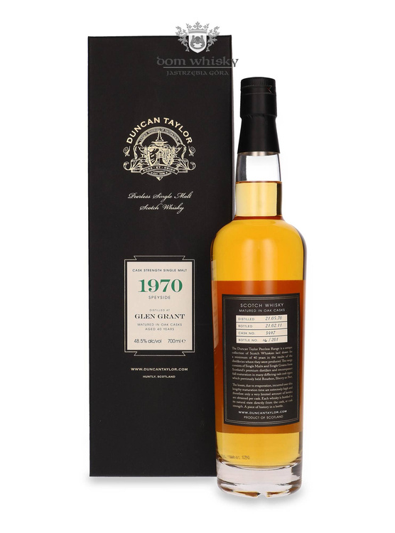 Glen Grant 40-letni (D.1970, B.2011) Duncan Taylor Peerless / 48,5% / 0,7l