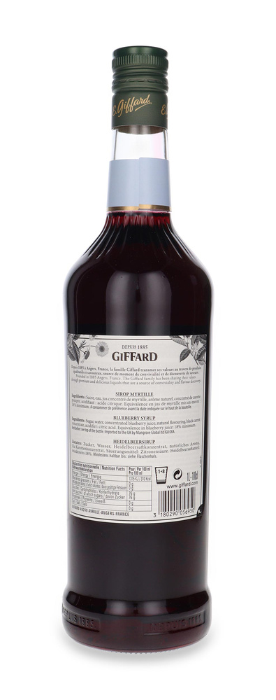 Giffard Myrtille-Blueberry bartender syrup / 1l