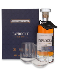 Paprocky Single Barrel + szklanki / 40% / 0,7l
